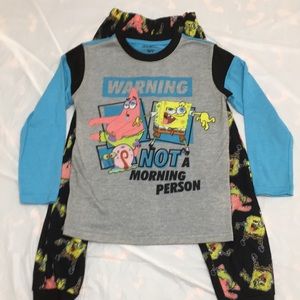 Boys size 6/7 Spongebob warm winter pajamas